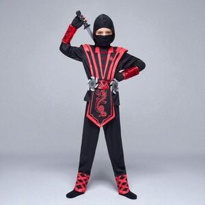 Kids Spooktacular Creations Red Birdy Ninja Costume, M